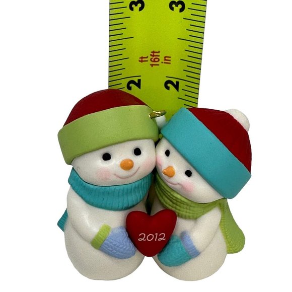 Hallmark Keepsake Ornament Snow in Love Personalize Stickers Snowmen 2012 - Picture 8 of 11